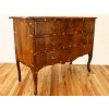 Walnut and Fruitwood Veneer 3-Drawer Commode