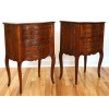 Pair of Provincial Walnut 2-Drawer Commodes
