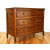 Walnut and Geometrically Inlaid 3-Drawer Commode on Raised Cabriole Legs 