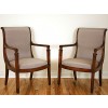 Pair of Fauteuils in Walnut