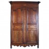 Walnut and Various Inlays 2-Door Armoire