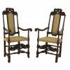 Pair of Walnut Armchairs