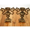 Pair of Bronze Urns