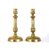 Pair of Cast Bronze Candlesticks
