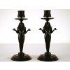 Pair of Bronze Candlesticks