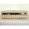 Cut Crystal Glove Box with Sterling Siver Rim