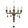 Diminutive Carved Giltwood 5-Light Chandelier