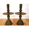 Pair of Bronze Tazza Form Torcheres