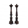 Pair of Small Carved Candlesticks