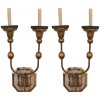 Pair of Gilt Iron and Giltwood Wall Sconces