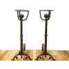 Pair of Iron and Bronze Andirons