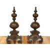 Pair of Bronze Andirons