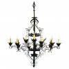 Cast Iron 12-Light Chandelier