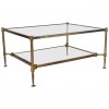 Brass and Glass 2-Tier Coffee Table