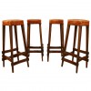 Set of 4 Chestnut High Stools