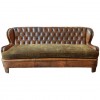 Tufted Leather Upholstered Sofa