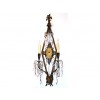 Set of 4 Gilt-Metal and Bronze 2-Light Sconces