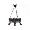 Wrought Iron Chandelier with Hanging Downlights