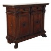2-Door Carved Walnut Credenza