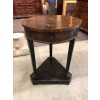 Walnut and Ebonized 1-Drawer Table