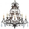 Wrought and Gilt Iron 5-Light Chandelier