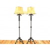 Pair of Wrought Iron Dragon Motif Floor Lamps