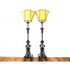 Pair Ornately Wrought Iron Torcheres