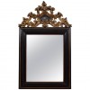 Exceptional Ebonized and Carved Giltwood Wall Mirror