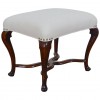 Walnut and Upholstered Bench