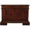 Walnut and Brass Nailhead Credenza 