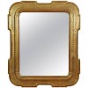Shaped, Carved and Stencil Giltwood Mirror
