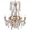 Silver Gilt and Iron 6-Light Chandelier