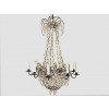 Crystal & Wrought Metal Chandelier