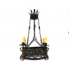 Wrought Iron 4-Light Chandelier