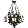 Large Wrought Iron and Tole Hexago