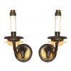 Pair of Bronze Single Light Sconces