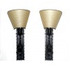 Pair Wrought and Cast Iron Wall Sconces