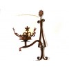 Pair of Red Painted Wrought Iron Wall Sconces 