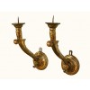 Pair of Italian 1-Arm Giltwood Appliques
