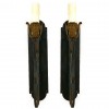 Pair of Blue Painted Wrought Iron Sconces