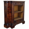 Walnut Veneered Open Front 2-Drawer Bookshelf