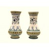 Pair of Painted Ceramic Vases