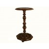 Walnut Turned and Carved Pedestal Table or Candlestand