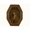Oil on Canvas, Depicting the Madonna in Octagonal Frame