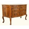 3-Drawer Rosewood Serpentine Front Commode