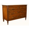 Carved Walnut 3-Drawer Commode 