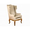 Upholstered Giltwood Winged Poltrona 