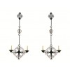 Pair of Wrought Iron and Metal Filigree 2-Light Sconces