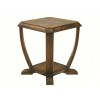 2-Tier Leather Covered Side Table