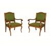Generously Sized Pair Fruitwood Poltrone